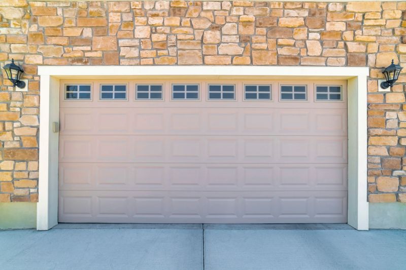 Brightly painted garage door